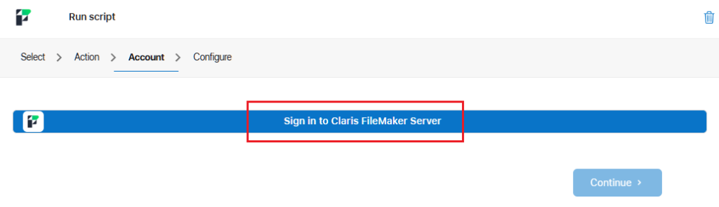 Sign in to Claris FileMaker Server